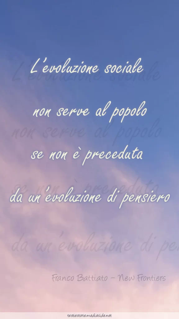 franco battiato - New Frontiers - storia - testiestorie.mediaside.net